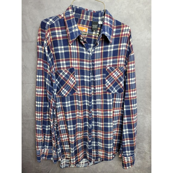 Ozark Trail Shirt Mens Large Plaid Flannel Long Sleeve Button Up Outdoor Workwea - Picture 1 of 5